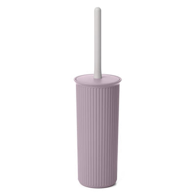 Ribbed Toilet Bowl Brush and Holder Lilac