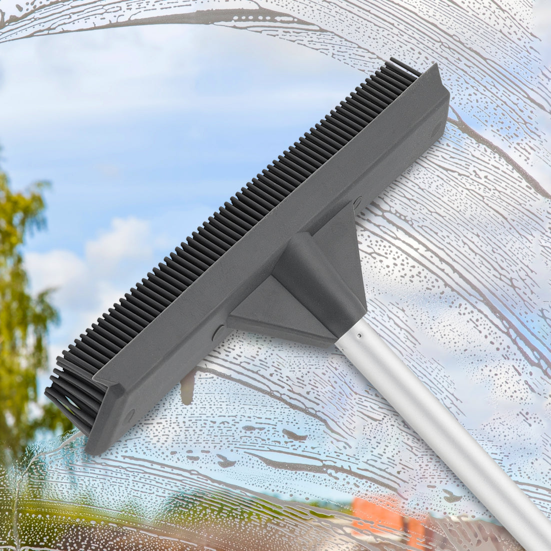 Silicone Broom with Built In Silicone Squeegee