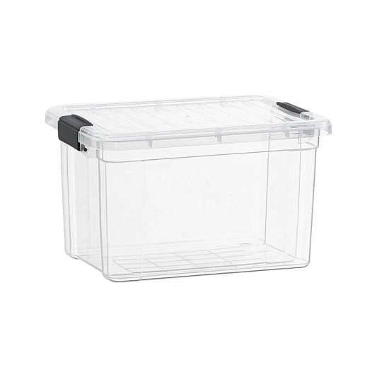 Clear Storage Box with Lid, 49 Quart