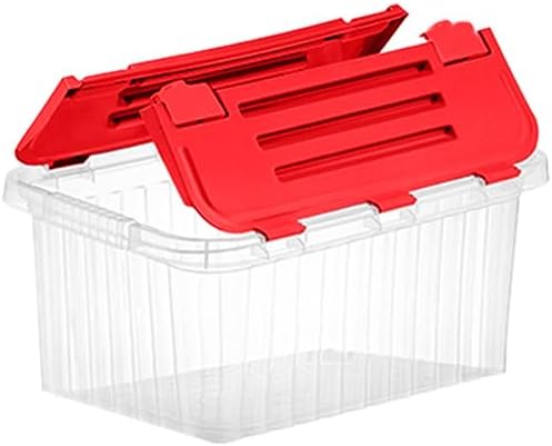 33 L Storage Container with Hinged Lid, Red – Superio