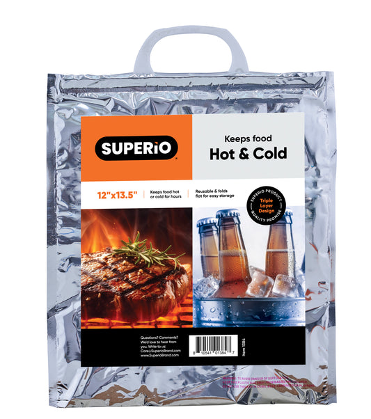 Hot and Cold Reusable Insulated Bag 12"x13.5"