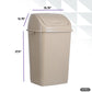 Large Swing Top Trash Can, 50 L/13 Gal - Beige