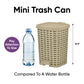 Step-On Trash Can, Wicker Style - Beige 6 qt