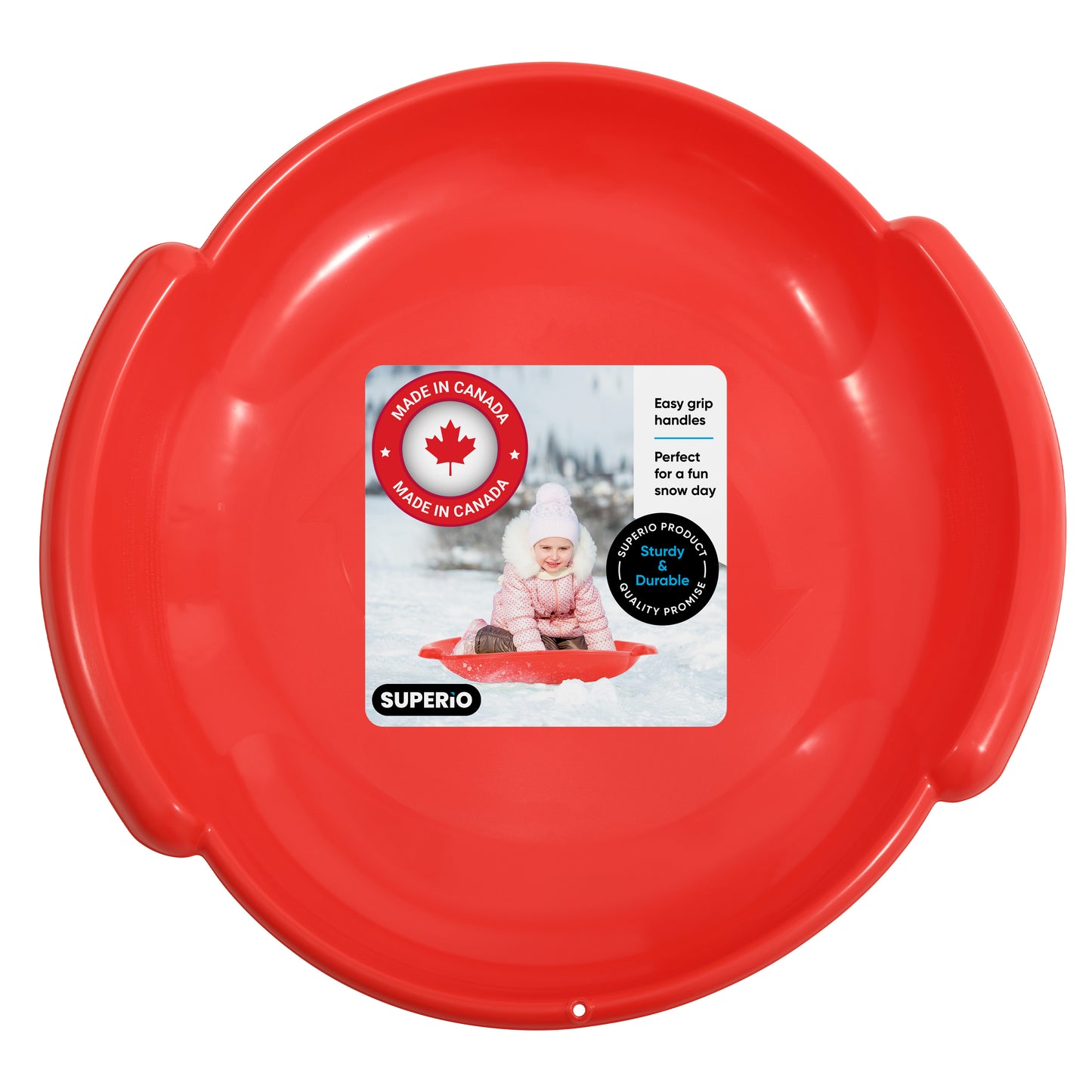 Round Snow Saucer Sled, 24" Red