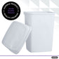 Large Swing Top Trash Can, 52 Qt. /13 Gal - White
