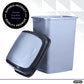 large Swing Top Trash Can, 13 Gal / 52 Qt - Grey and Black