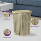 Step-On Trash Can, Wicker Style - Beige 12 qt