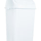 Large Swing Top Trash Can, 52 Qt. /13 Gal - White