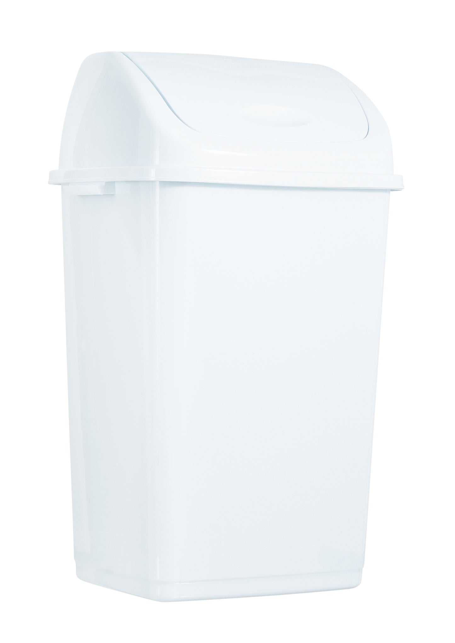 Large Swing Top Trash Can, 52 Qt. /13 Gal - White