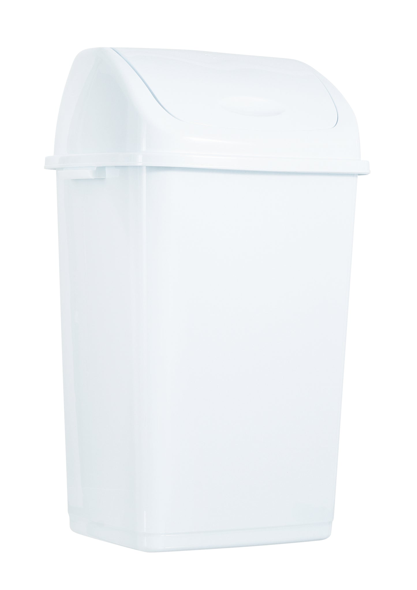 Superio 13 Gallon Swing Top Trash Can, White