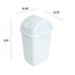 Large Swing Top Trash Can, 13 Gal / 52 Qt - Granite