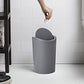 Modern Swing Top Curved Lid Trash Can, 6 Liter - Grey