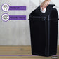 large Swing Top Trash Can, 13 Gal / 52 Qt - Black