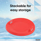 24" Kids Round Snow Sled Red
