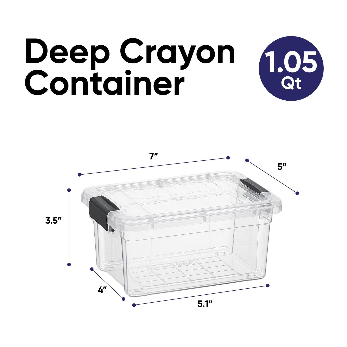 1 L Deep Mini Crayon Container