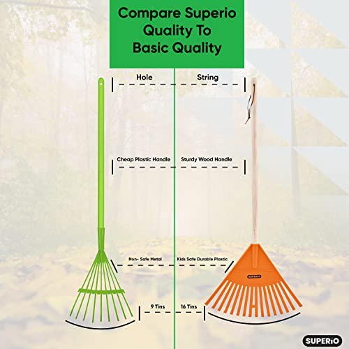 Orange Kids and Adult Garden Rake