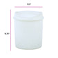 White Deluxe Wicker Swing Top Trash Can