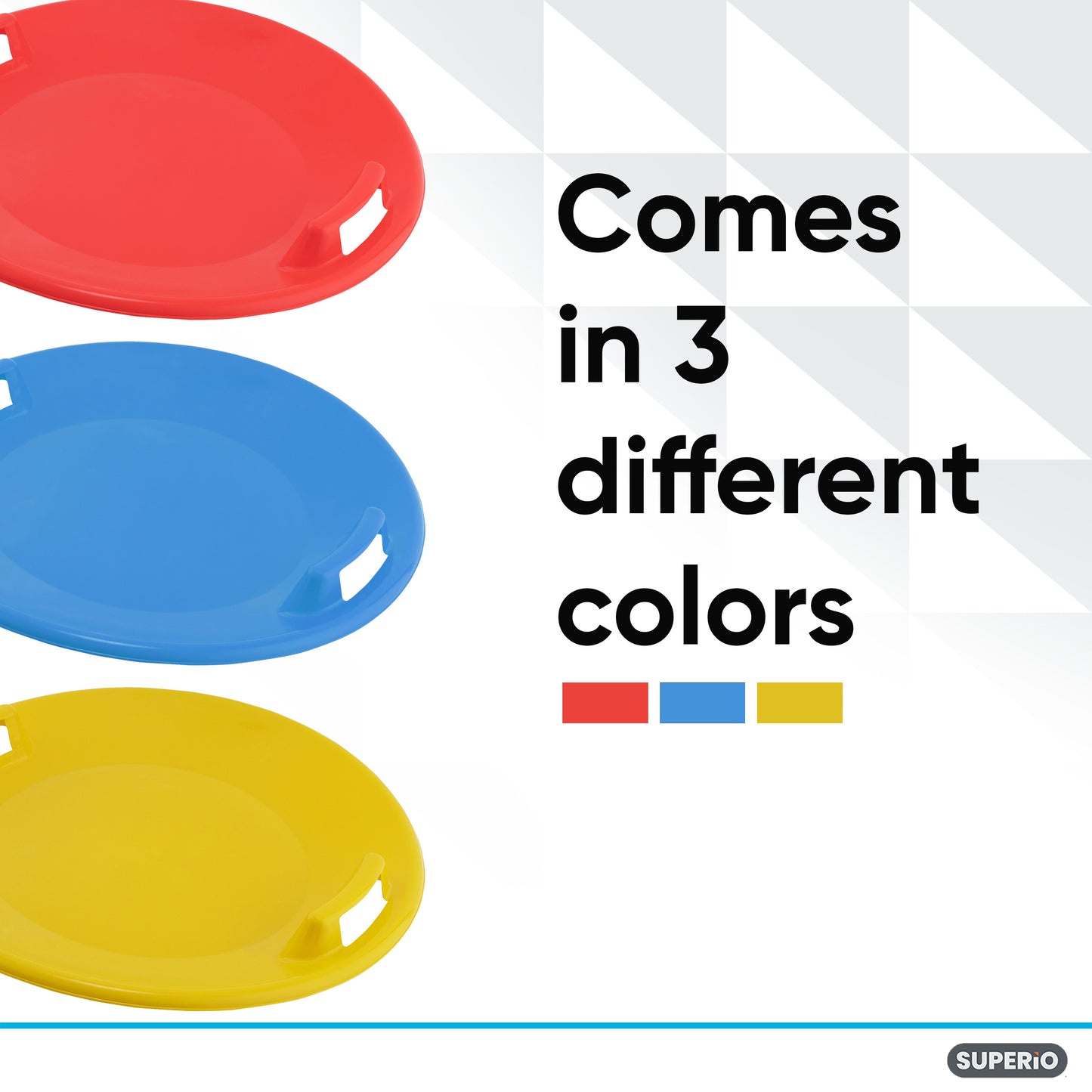 24" Kids Round Snow Sled Blue