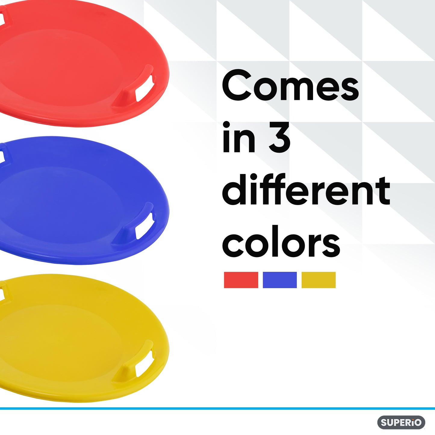 24" Kids Round Snow Sled Yellow