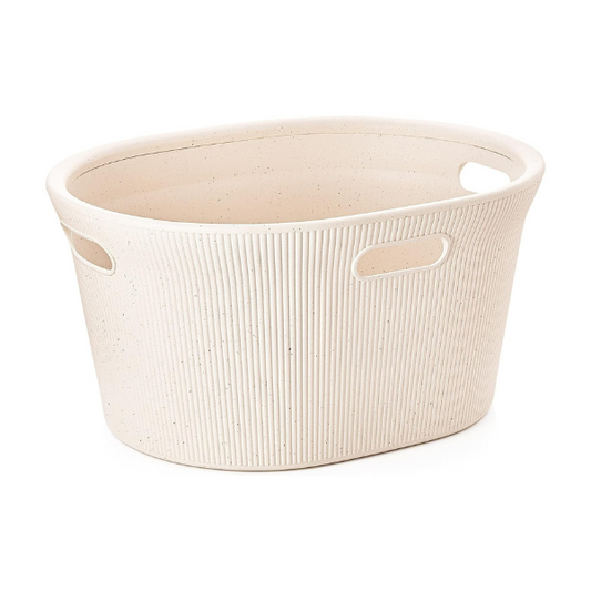 35 Liter Ribbed Laundry Basket Ecohome