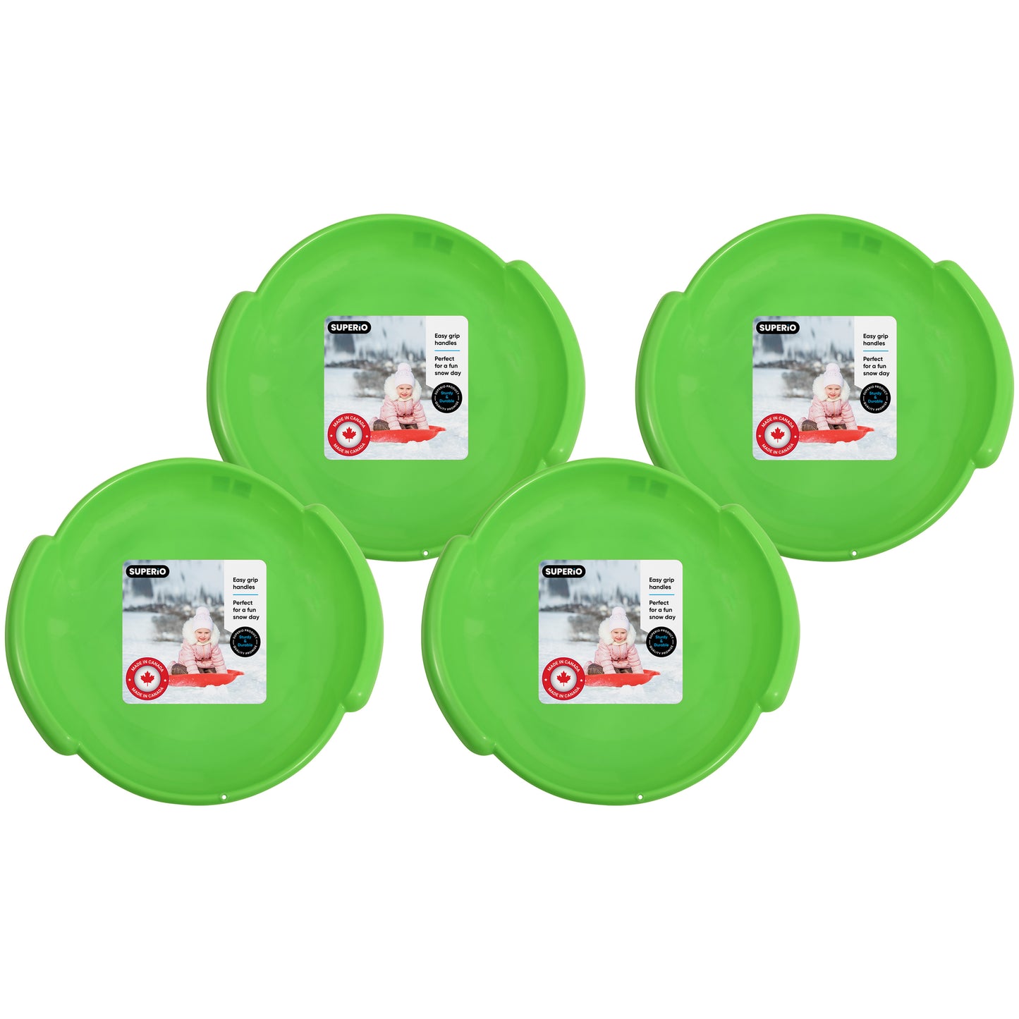 Superio Round Snow Saucer Sled 24" Green