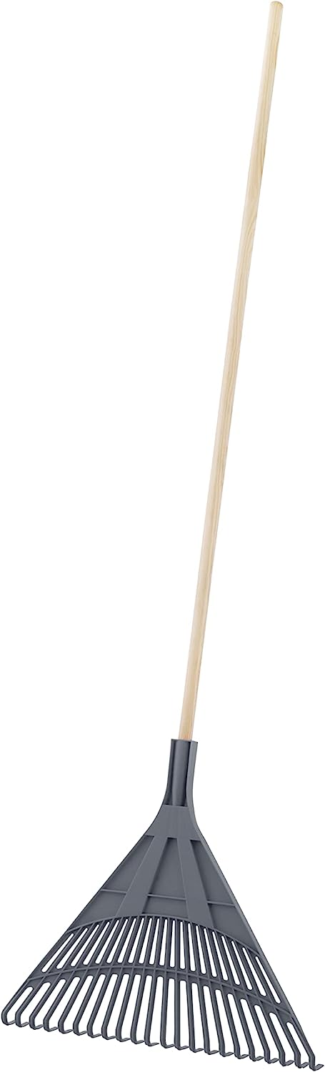 Grey Rake with 48" Wooden Handle.