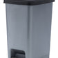 Slim Pedal Trash Can, 10 Qt - Grey/Black