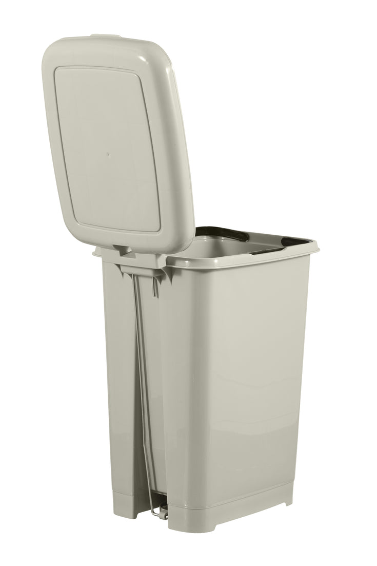 Slim Pedal Trash Can, 64 Qt - Greige