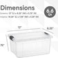 Clear Storage Box with Lid, 6.6 Quart