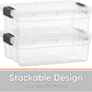 Clear Storage Box with Lid, 2.3 Quart
