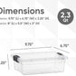 Clear Storage Box with Lid, 2.3 Quart