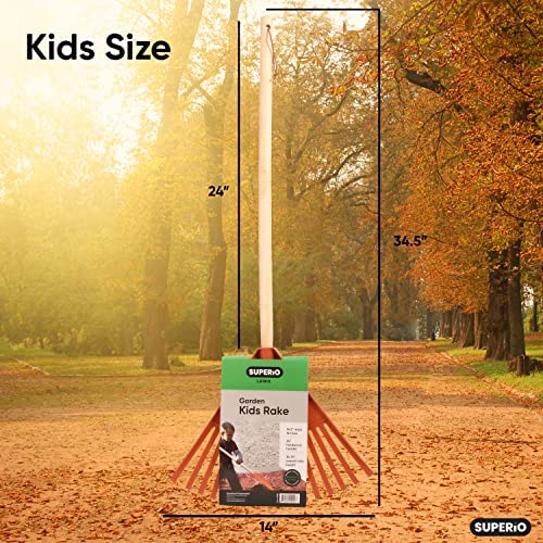 Orange Kids and Adult Garden Rake