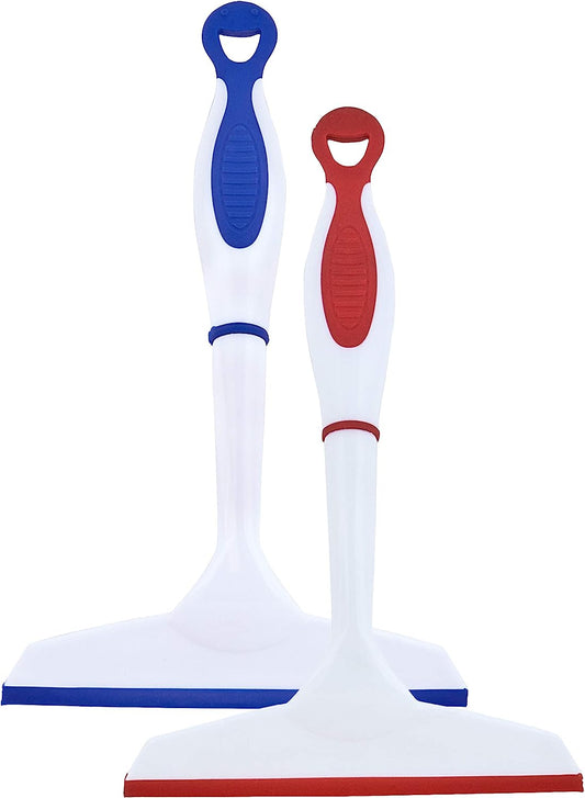 6" Blue and Red Window Squeegee