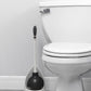 Toilet & Sink Plunger with Caddy, White