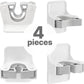 Mop And Broom Holder, Wall Organizer, Set of 4, White