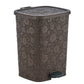 Lace Design Step-On Trash Can, 6 Qt. - Brown