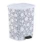 Lace Design Step-On Trash Can, 6 Qt. - White