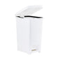 Slim Pedal Trash Can, 10 Qt - White