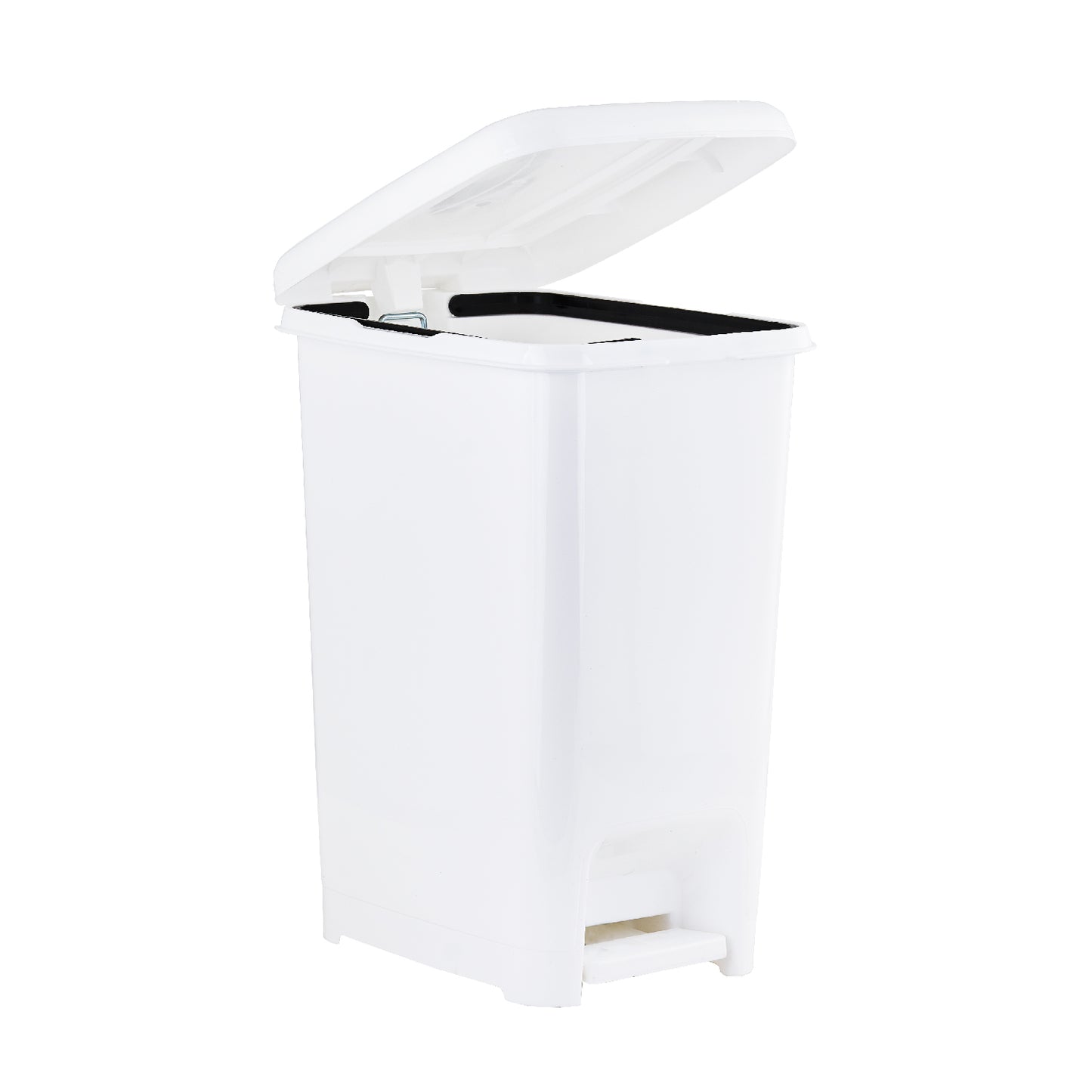Slim Pedal Trash Can, 10 Qt - White