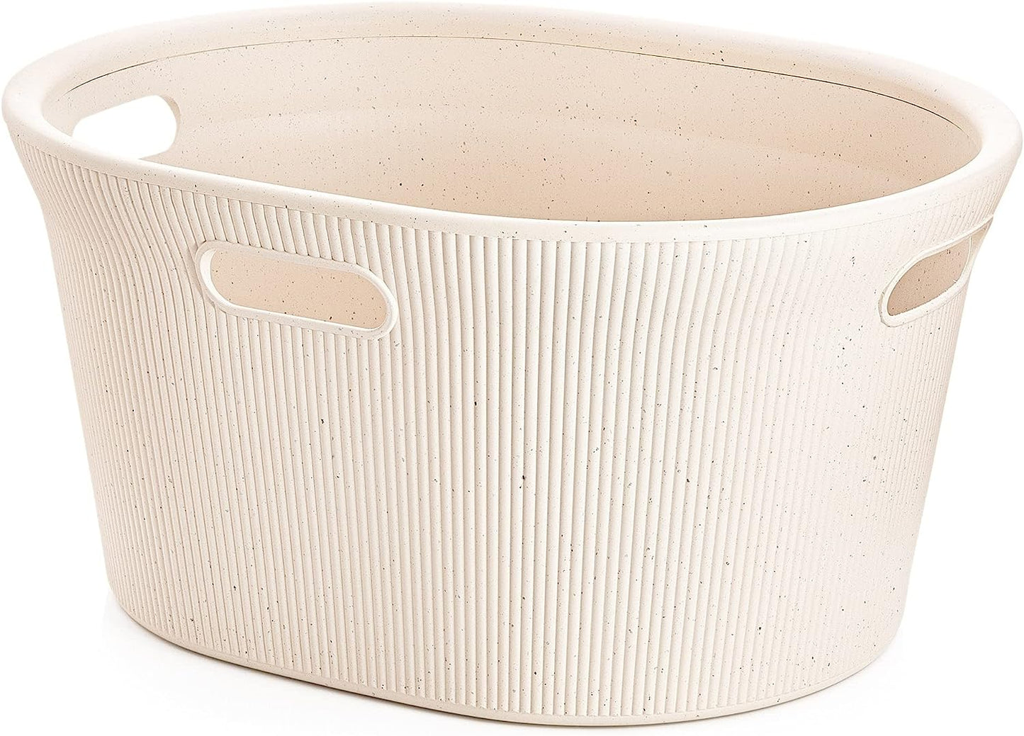 35 Liter Ribbed Laundry Basket Ecohome