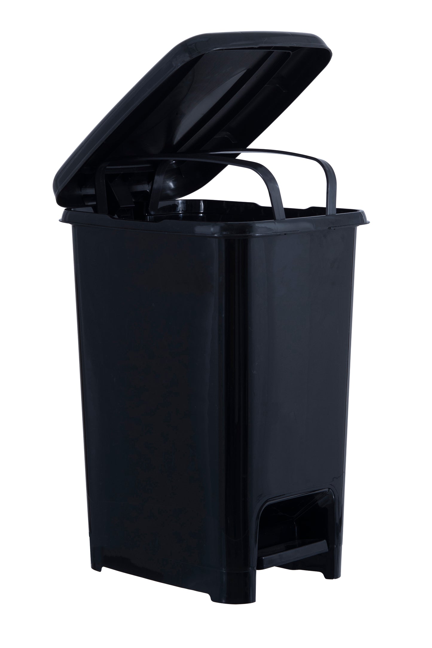 Slim Pedal Trash Can, 16 Qt - Black