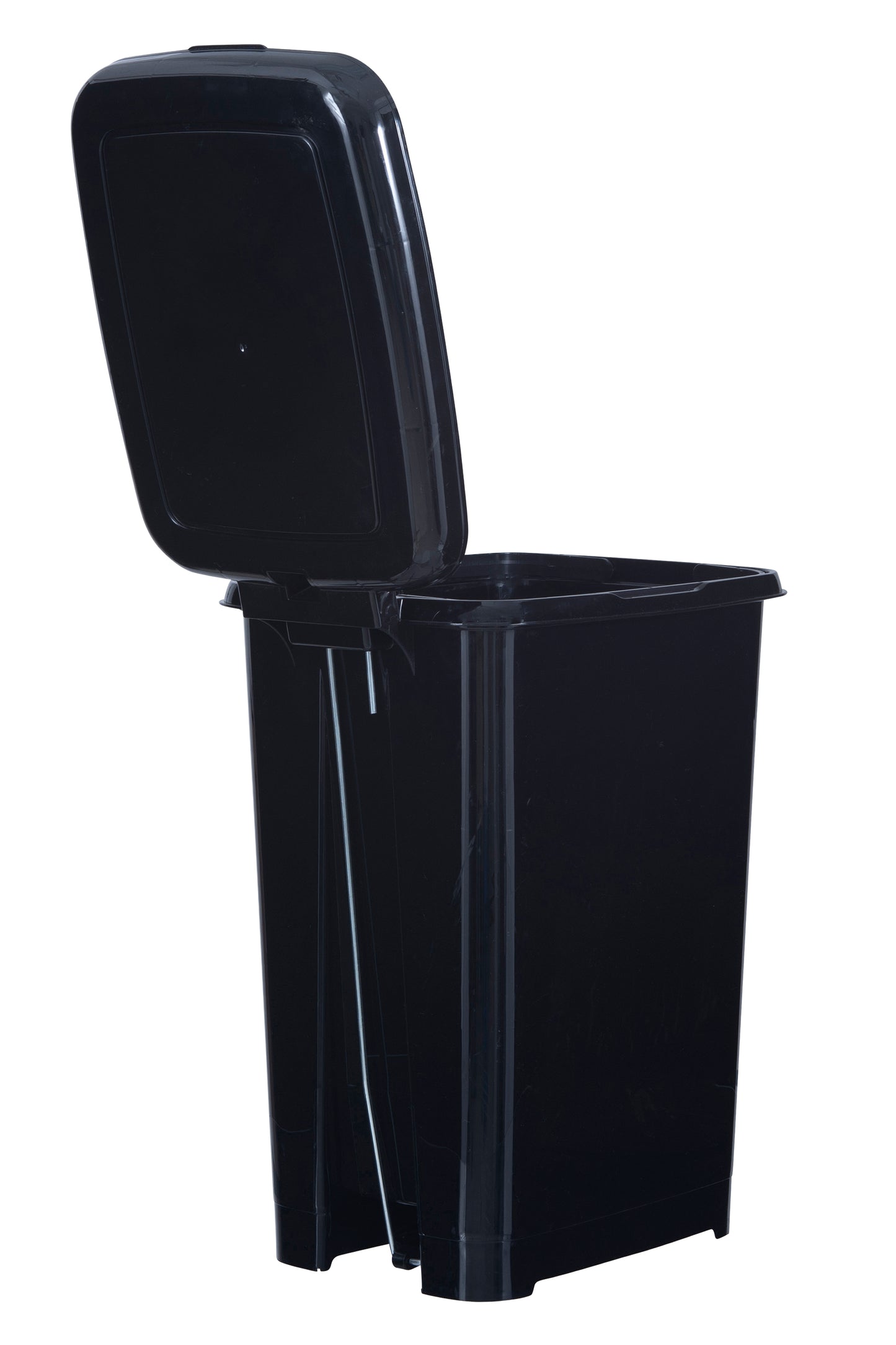 Slim Pedal Trash Can, 16 Qt - Black