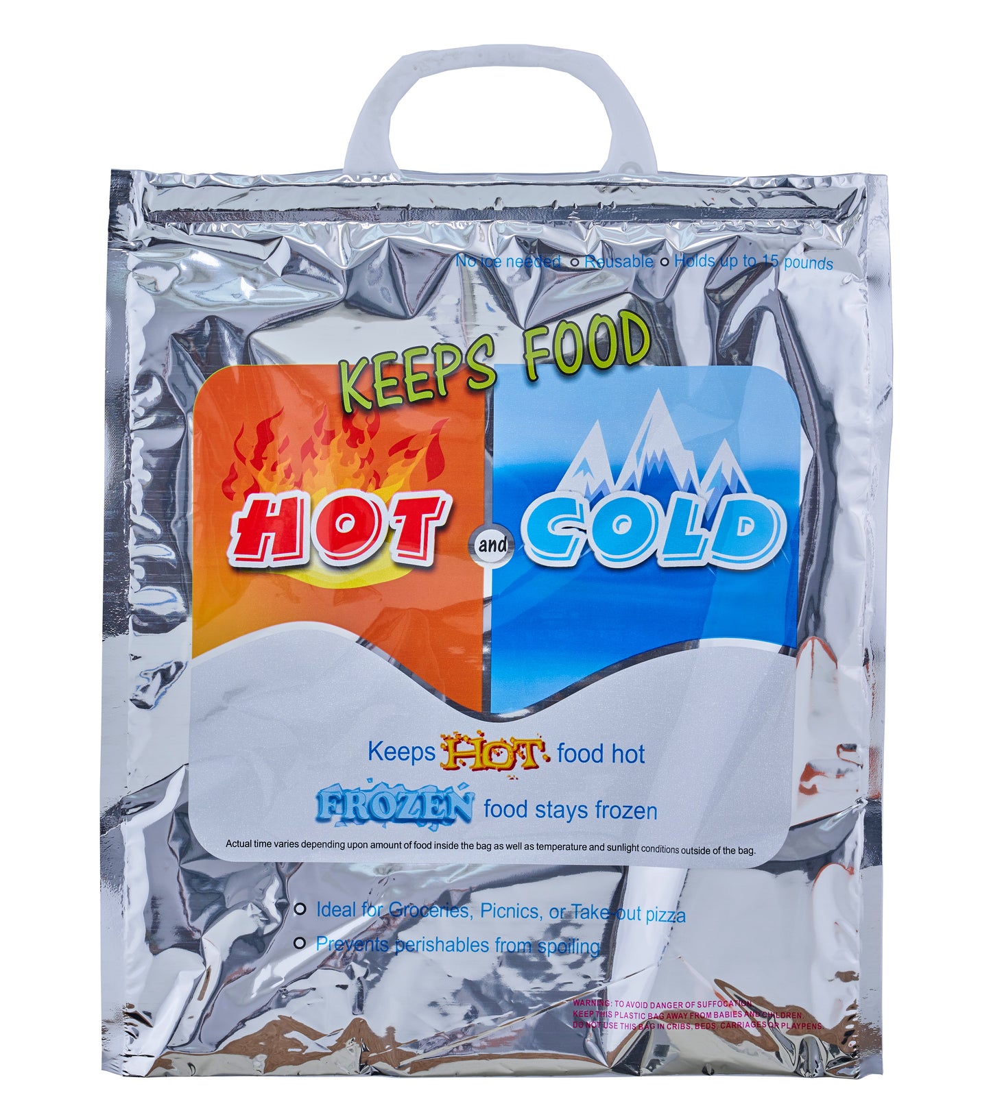 Hot and Cold Reusable Insulated Bag 12"x13.5" - 72 Pack
