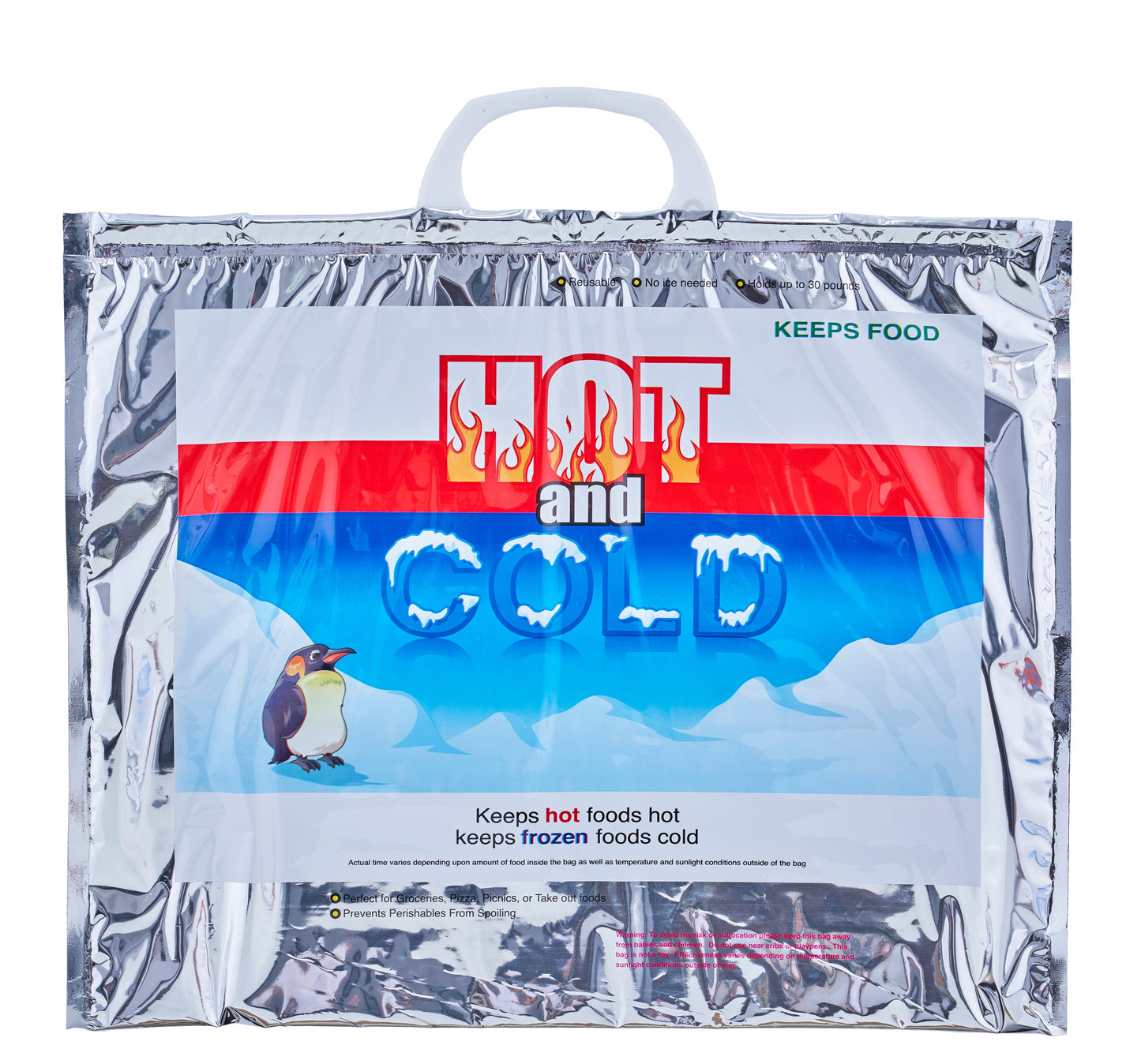 Hot and Cold Reusable Insulated Bag - 72 Pack