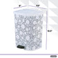 Lace Design Step-On Trash Can, 6 Qt. - White