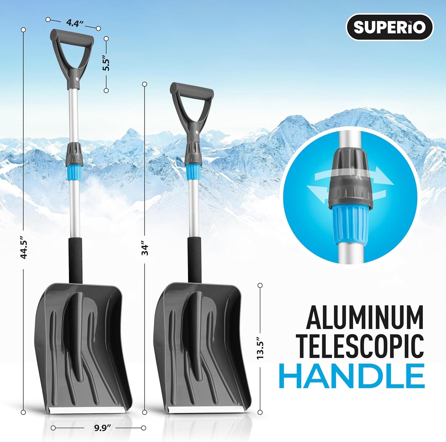 Snow Shovel with Telescopic Handle