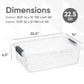 Clear Storage Box with Lid, 22.7 Quart