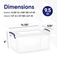 Deep Storage Container (9.5 Qt.), Storage Bin with Lid
