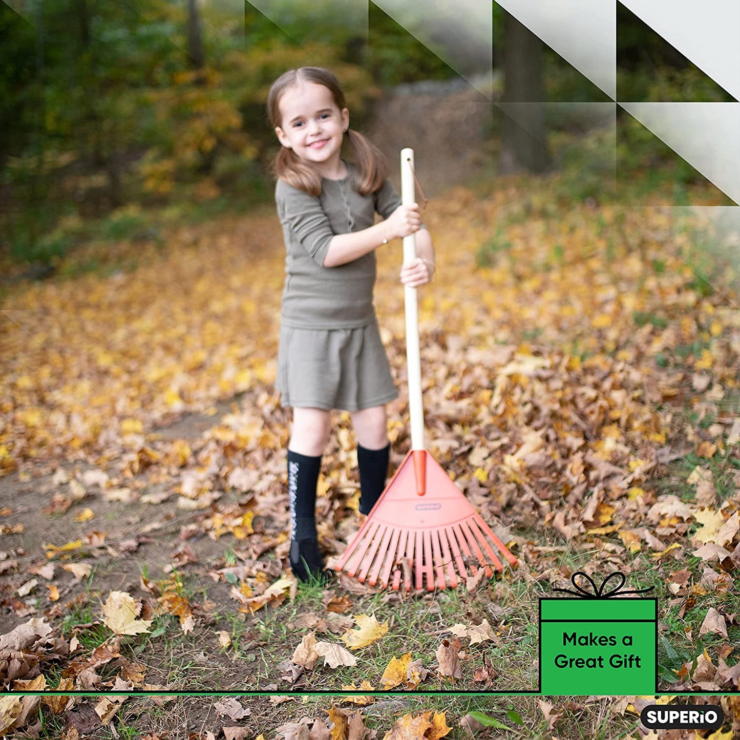 Orange Kids and Adult Garden Rake