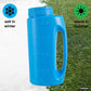 Hand Spreader and Shaker for Seed, Salt, Ice Melter, Blue and Green